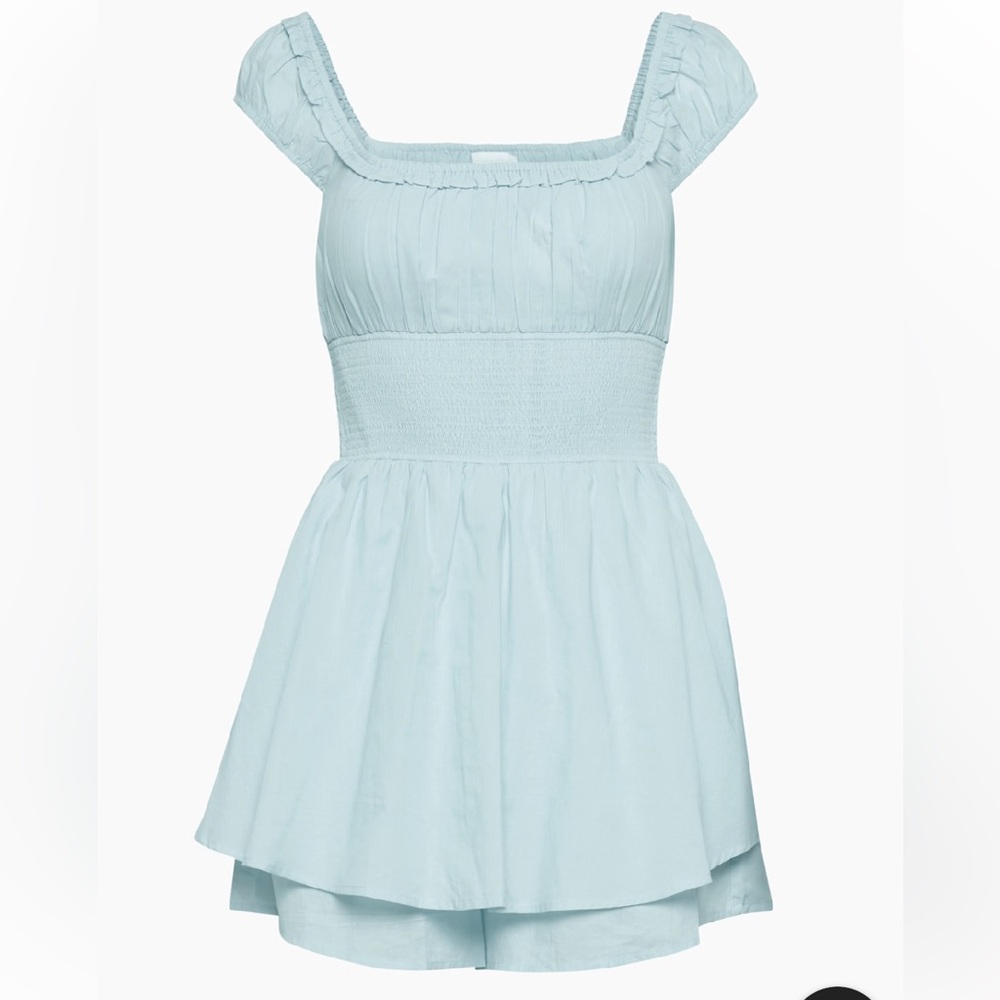 Aritzia beach comb romper in iced blue